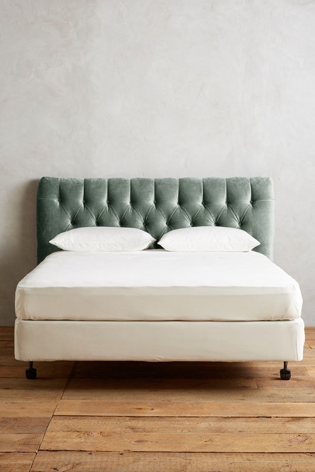 Slub Velvet Tufted Lena Headboard #1