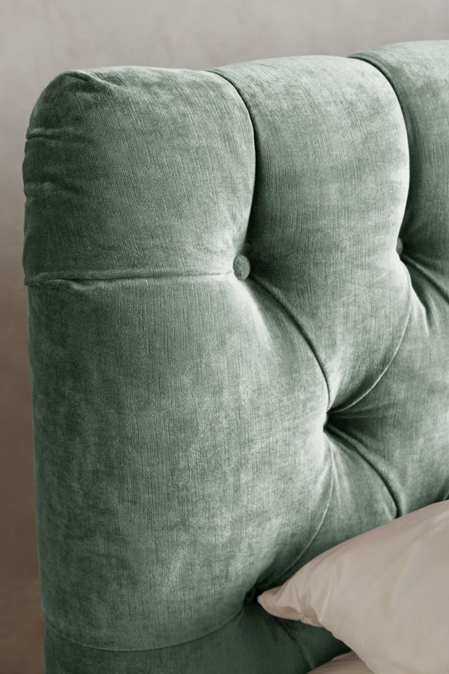 Slub Velvet Tufted Lena Headboard #3