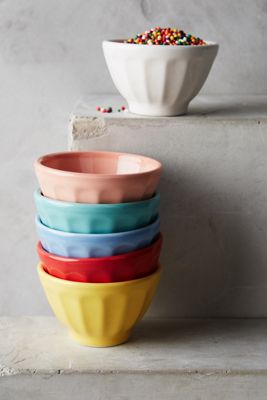 Assorted Mini Latte Bowls, Set of 6