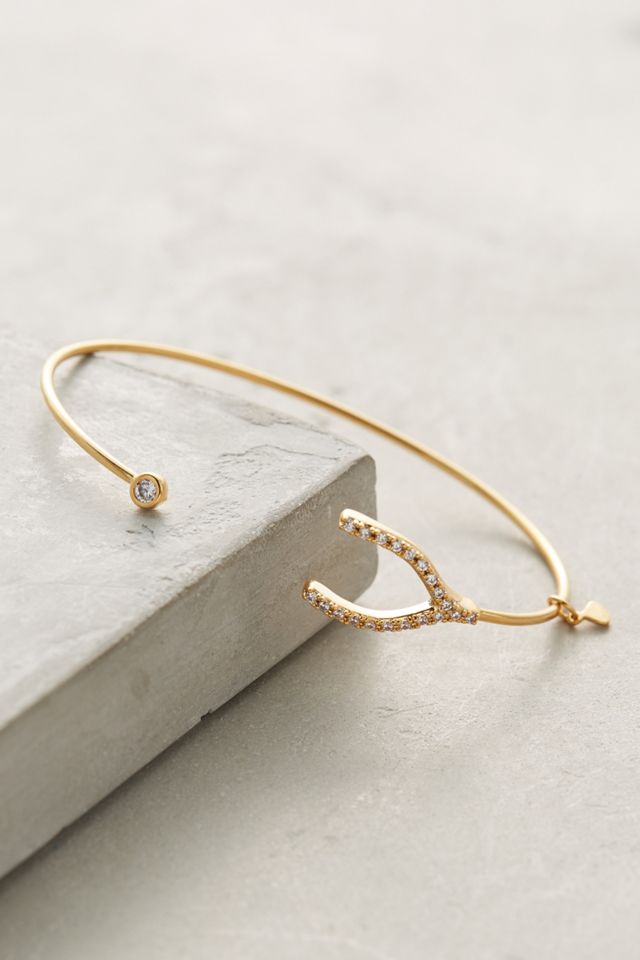 Glimmered Wishbone Cuff