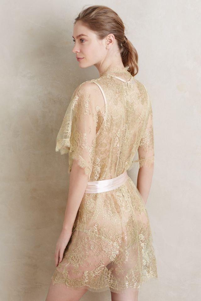 Gilda & Pearl Ribboned Gold Kimono #3