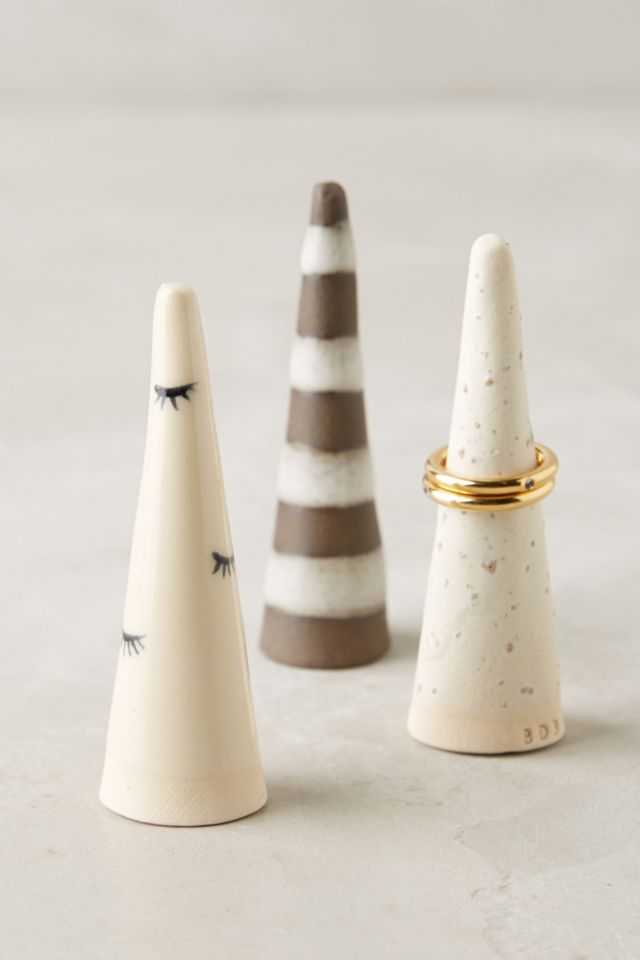 Patterned Ceramic Ring Cone #1