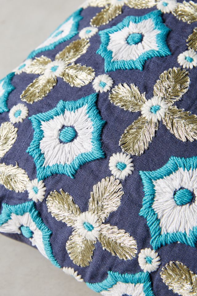 Tile-Embroidered Pillow #6