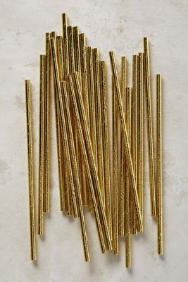 Gold Party Straws