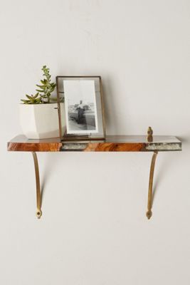Tempered Teak Shelf