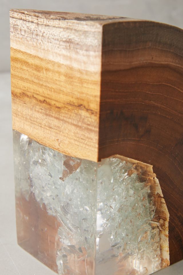 Polished Teak Bookends #2