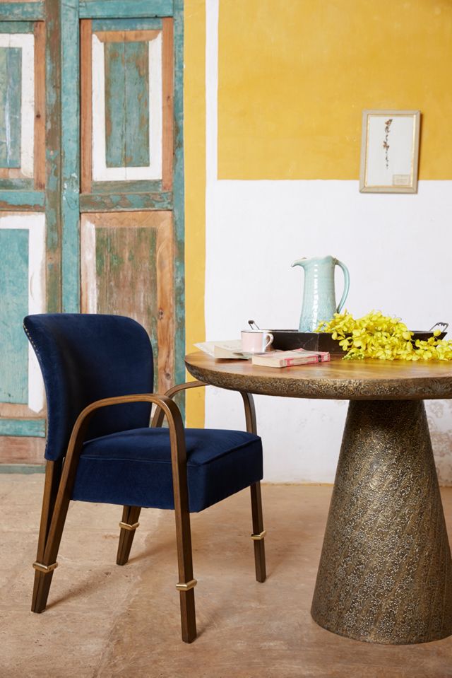 Hand-Embossed Floral Dining Table #6