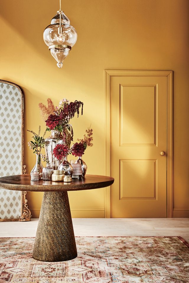 Hand-Embossed Floral Dining Table #4