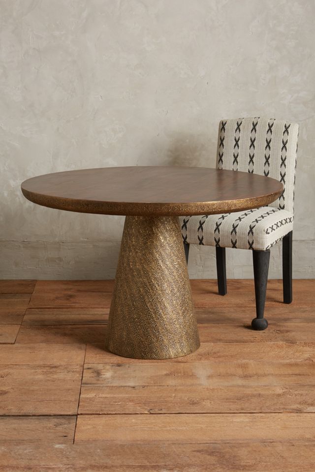 Hand-Embossed Floral Dining Table #1