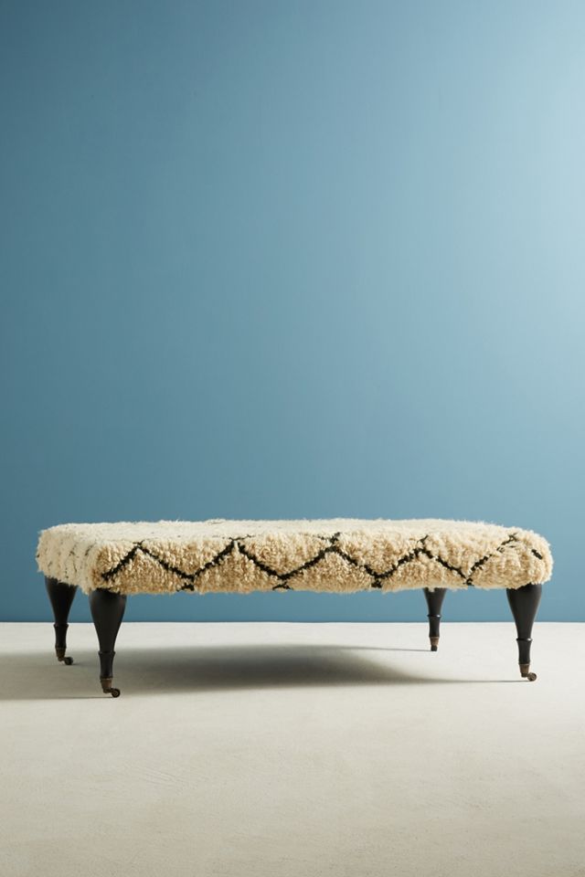 Moroccan Shag Ottoman #2