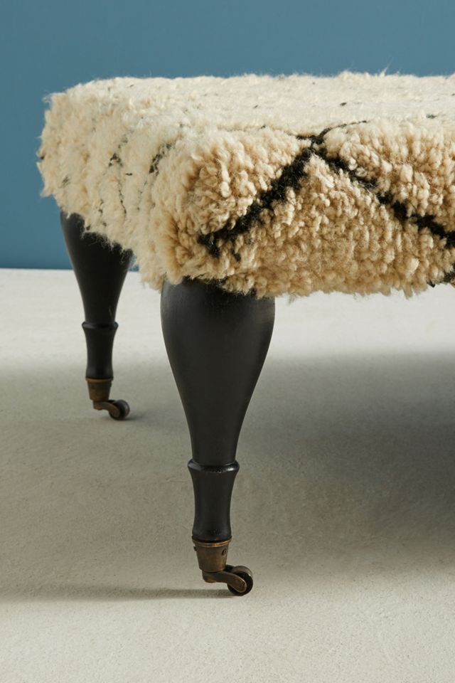 Moroccan Shag Ottoman #3
