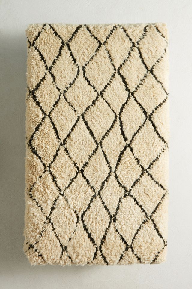 Moroccan Shag Ottoman #5