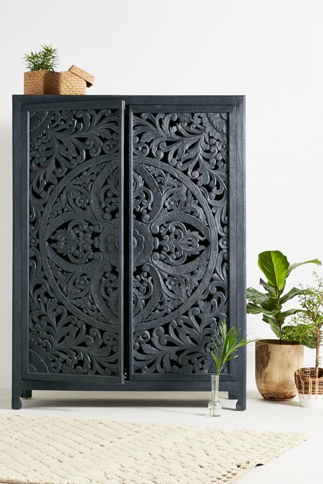 Handcarved lombok store armoire