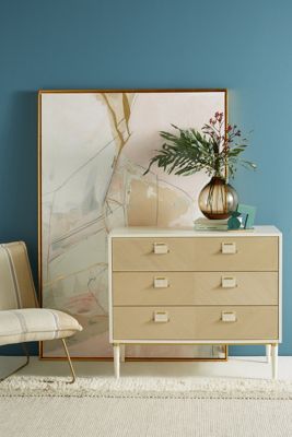 Geo-Marquetry Three-Drawer Dresser