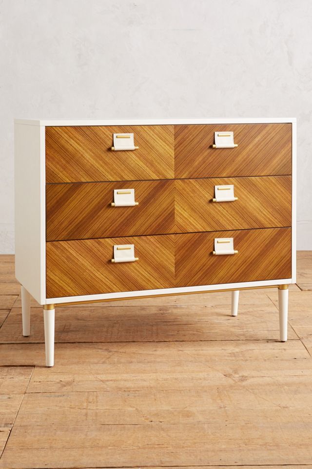 Geo-Marquetry Three-Drawer Dresser #1