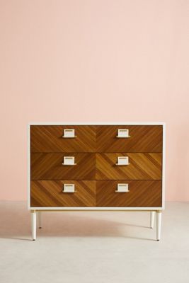 Geo-Marquetry Three-Drawer Dresser