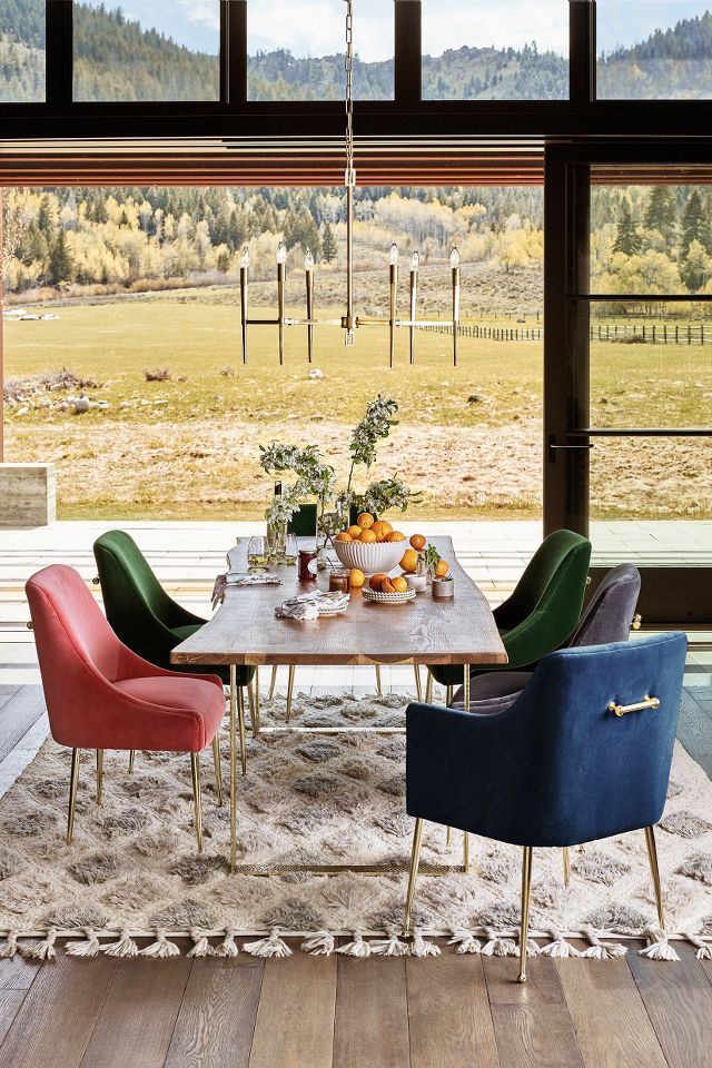 Anthropologie velvet elowen chair new arrivals