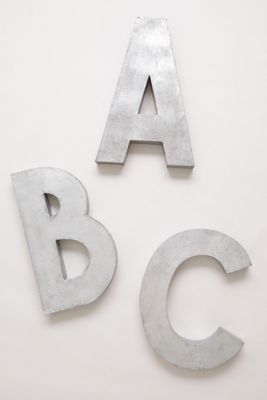Oversized Zinc Letters