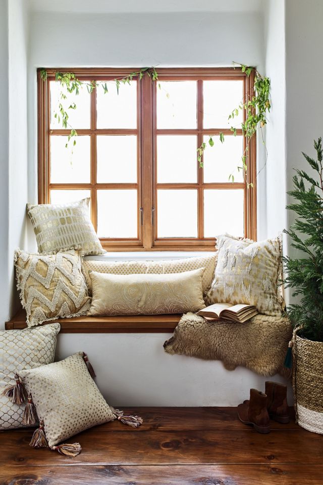 Foil & Fringe Pillow #6