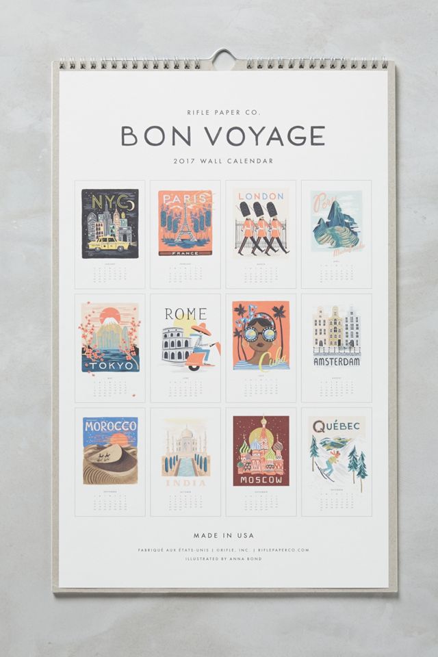 Bon Voyage 2017 Calendar #4