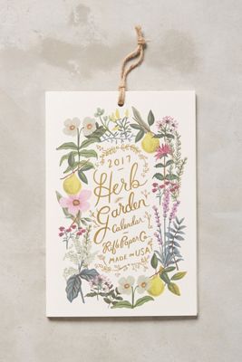 Herb Garden 2017 Desk Calendar