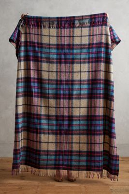 Avoca Plaid Lambswool Throw Blanket