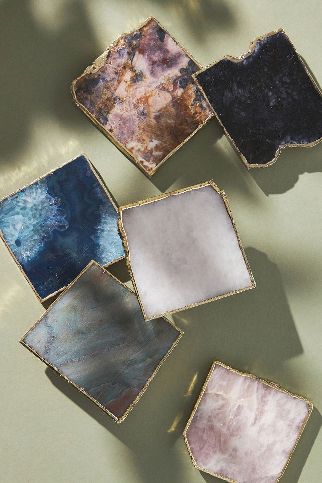 Gilded Agate Coaster #2