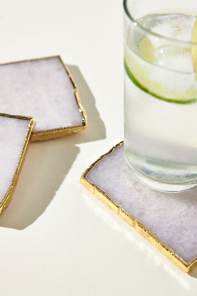 Gilded Agate Coaster #1