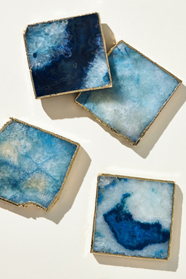 Agate Coaster en Blue chez - Anthropologie - Modalova