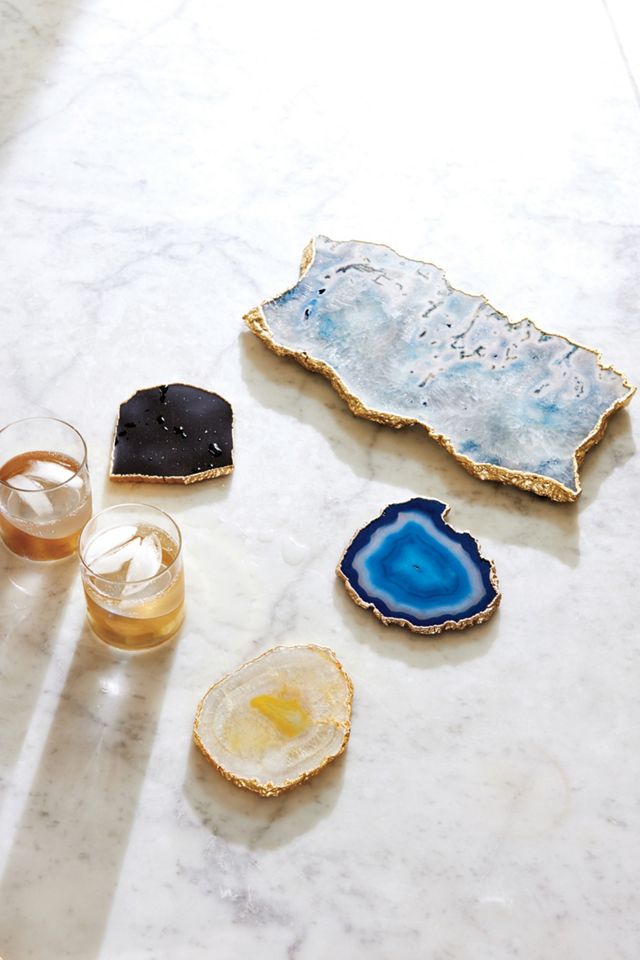 Gilded Agate Coaster #2