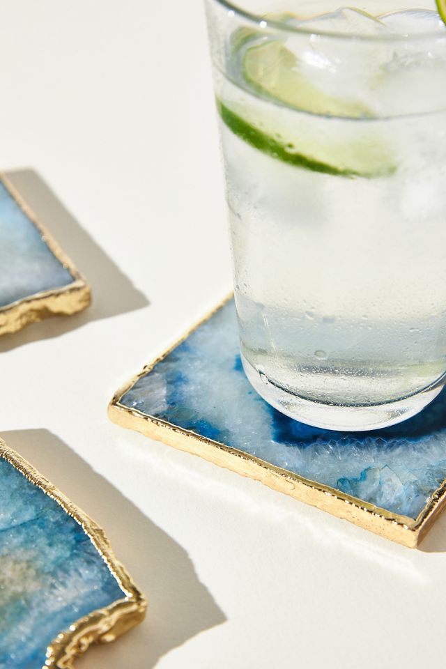 Gilded Agate Coaster #1