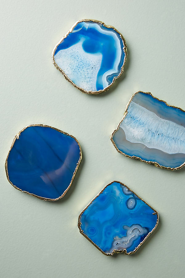 Agate Coaster By Anthropologie in Purple Size COASTERS