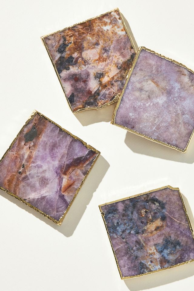 Gilded Agate Coaster | Anthropologie