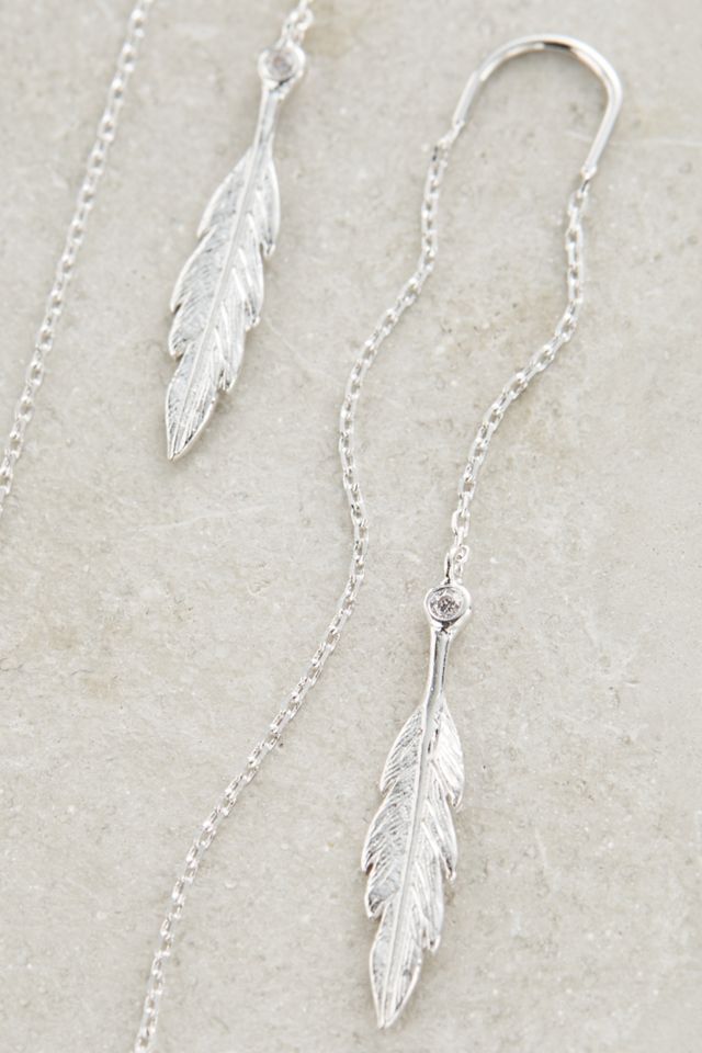 Threaded Feather Earrings #1