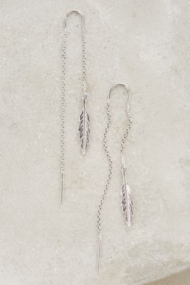 Threaded Feather Earrings