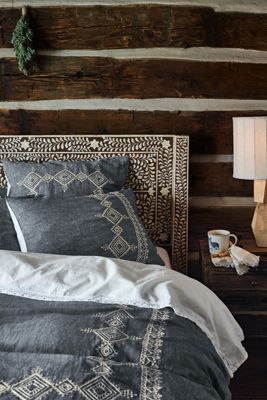 Embroidered Argenta Duvet Cover