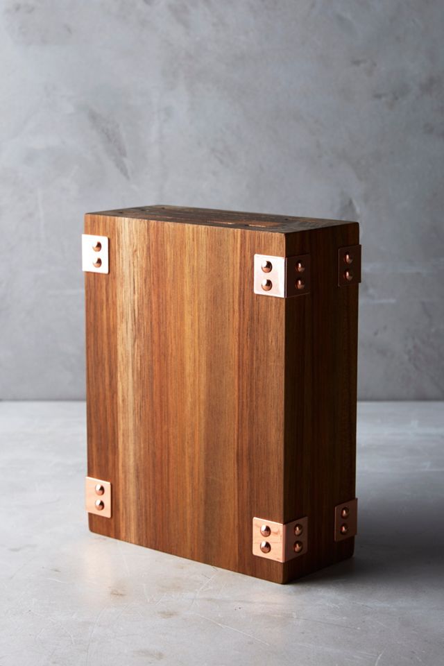 Wood & Copper Knife Block #1