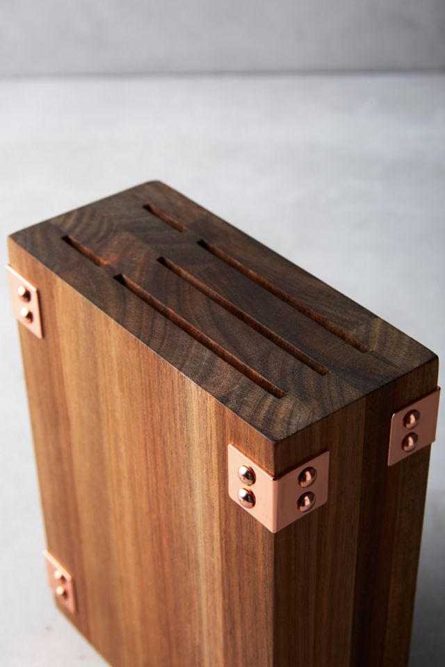 Wood & Copper Knife Block #2