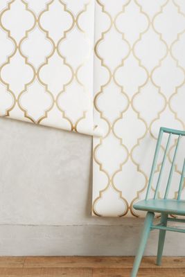 Golden Trellis Wallpaper