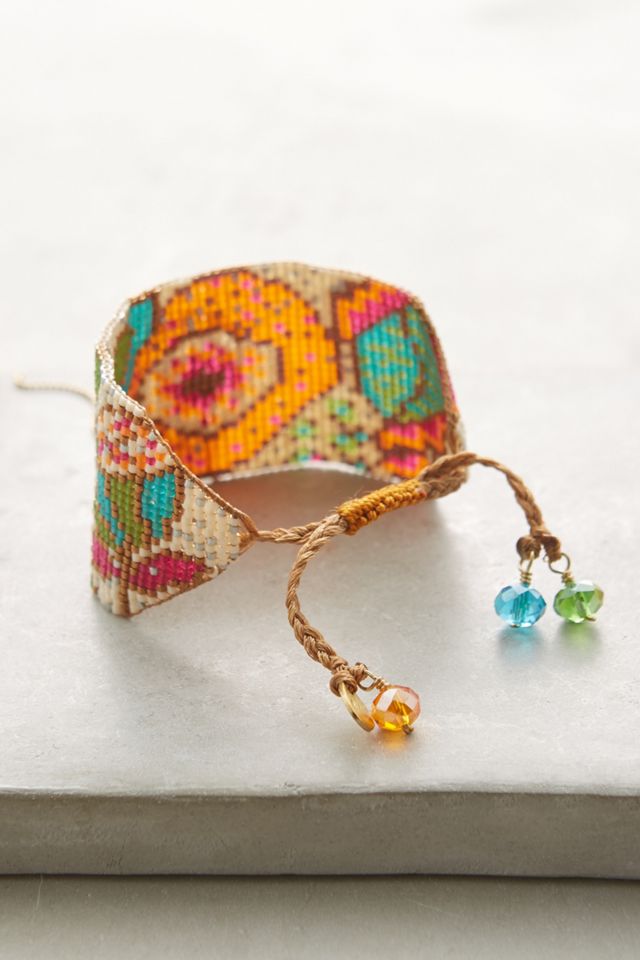 Beaded Rose Bracelet #1