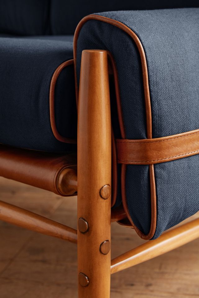 Belgian Linen Rhys Settee #3