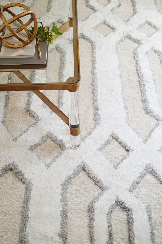 Hand-Tufted Trellis Rug #6