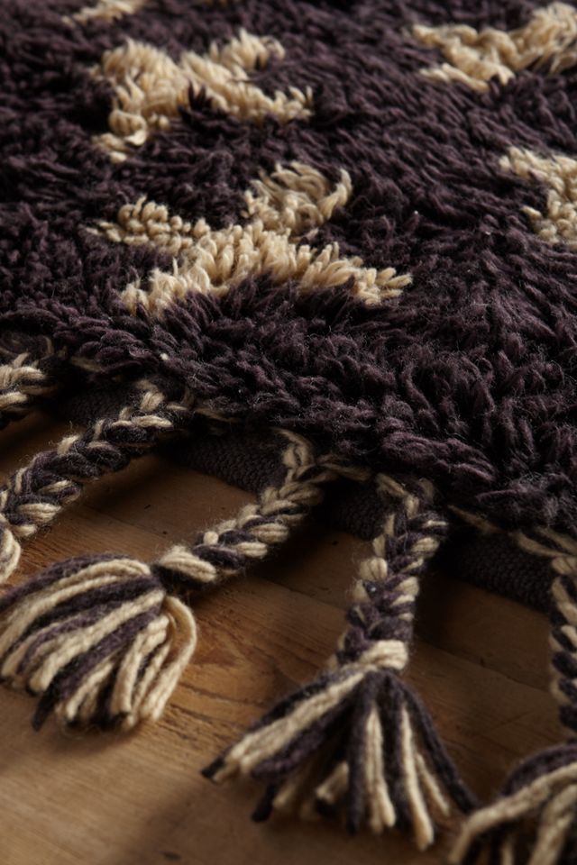 Hand-Woven Moroccan Cross Rug #3