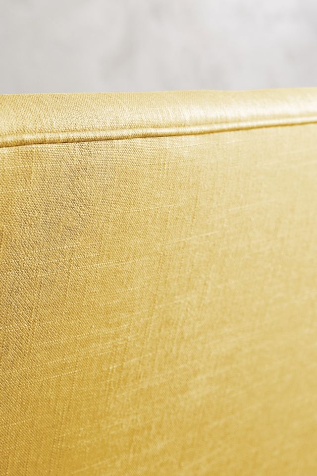 Linen Wingback Bench #2