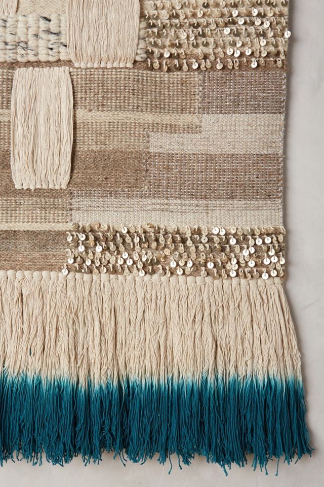 Navy-Dipped Kilim Tapestry Wall Art #2