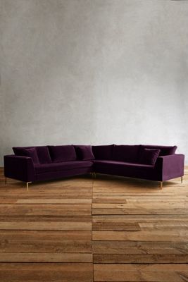 Velvet Edlyn L-Shaped Sectional