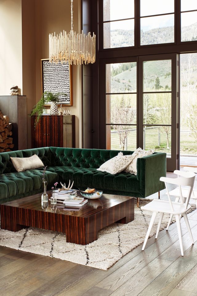 Velvet Mina Left Sectional | Anthropologie