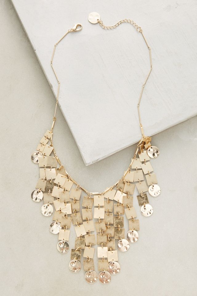 Gilded Cascade Bib Necklace