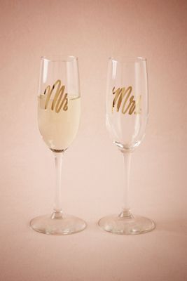 Mr. & Mrs. Champagne Flutes