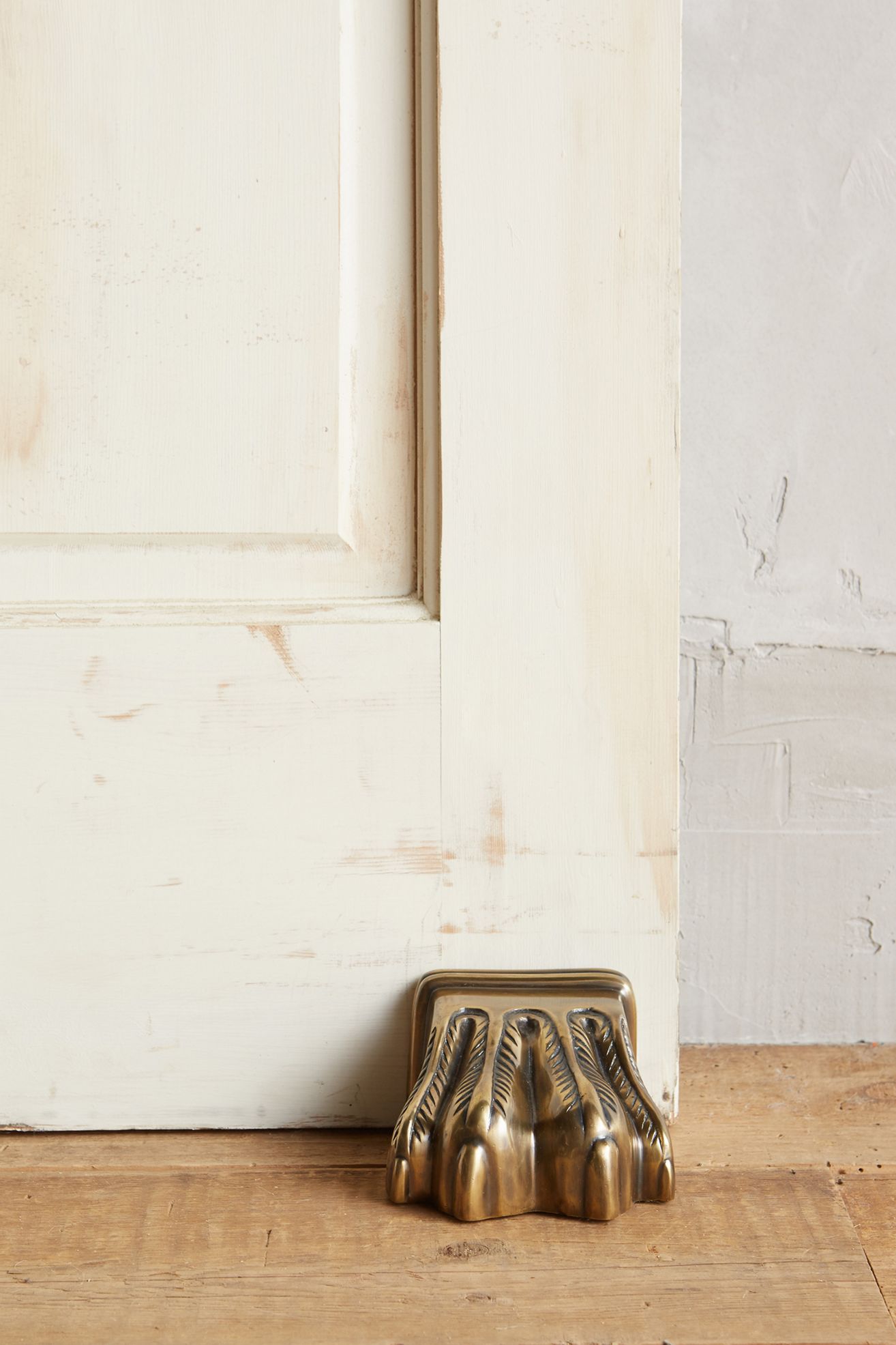 Antiqued Claw Doorstop - Antique Brass, One Size